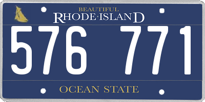 RI license plate 576771