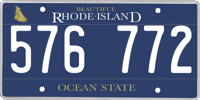 RI license plate 576772