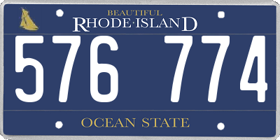 RI license plate 576774