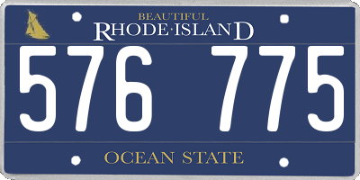 RI license plate 576775