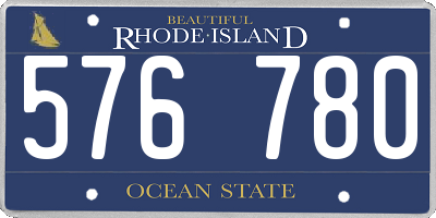RI license plate 576780