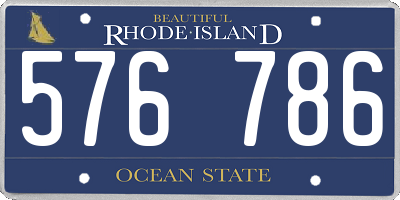 RI license plate 576786