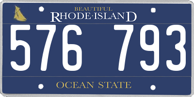 RI license plate 576793