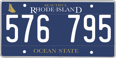 RI license plate 576795