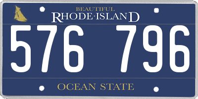 RI license plate 576796