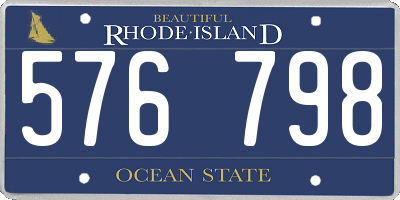 RI license plate 576798