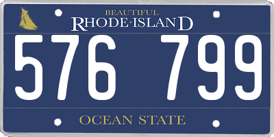 RI license plate 576799