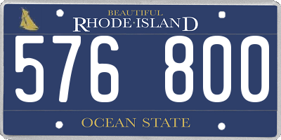 RI license plate 576800