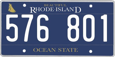 RI license plate 576801