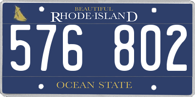 RI license plate 576802