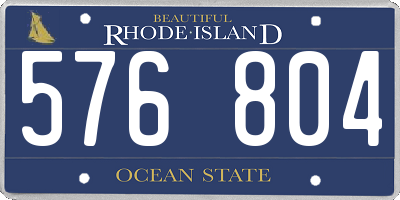 RI license plate 576804