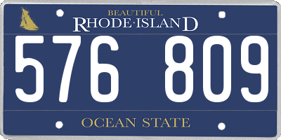 RI license plate 576809