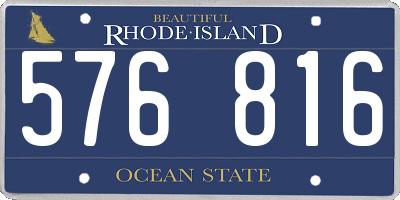RI license plate 576816