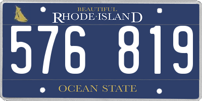 RI license plate 576819