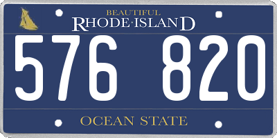 RI license plate 576820