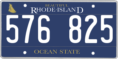 RI license plate 576825