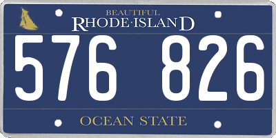 RI license plate 576826
