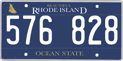 RI license plate 576828