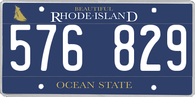 RI license plate 576829