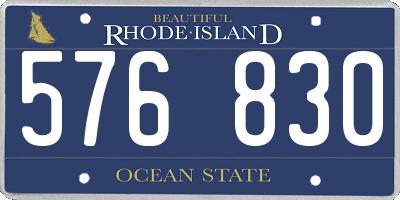 RI license plate 576830