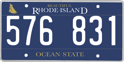 RI license plate 576831