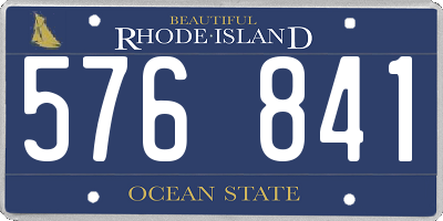 RI license plate 576841