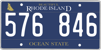 RI license plate 576846