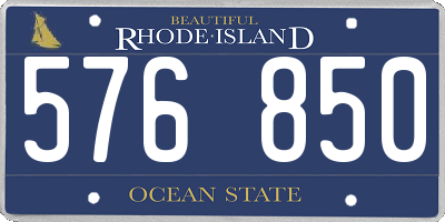 RI license plate 576850