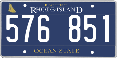 RI license plate 576851