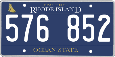 RI license plate 576852