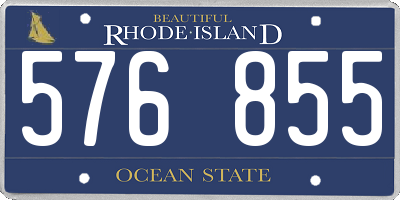 RI license plate 576855
