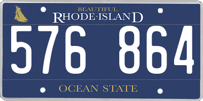 RI license plate 576864