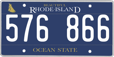 RI license plate 576866