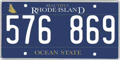 RI license plate 576869