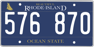 RI license plate 576870