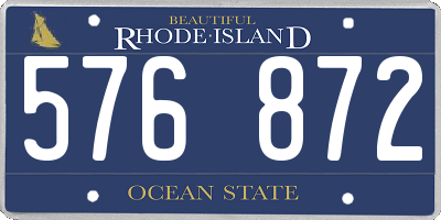 RI license plate 576872