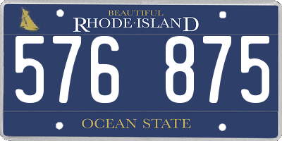 RI license plate 576875