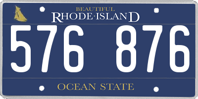 RI license plate 576876