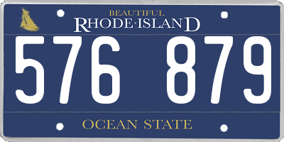 RI license plate 576879