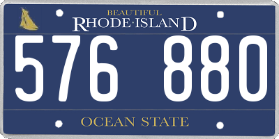 RI license plate 576880