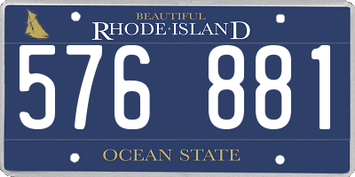 RI license plate 576881