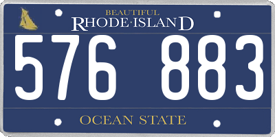 RI license plate 576883