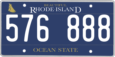 RI license plate 576888