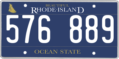 RI license plate 576889