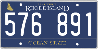 RI license plate 576891