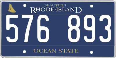 RI license plate 576893