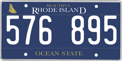 RI license plate 576895