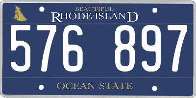 RI license plate 576897