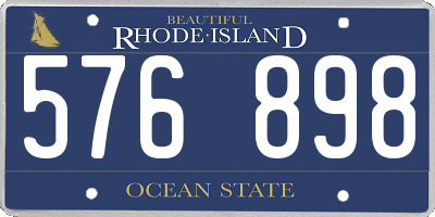 RI license plate 576898