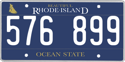 RI license plate 576899